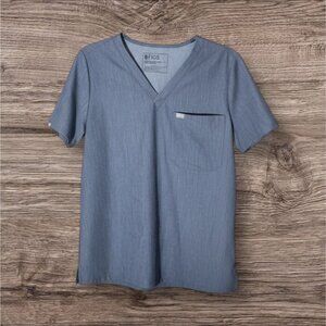 FIGS Women's Catarina One Pocket Scrub Top Gray Tactical